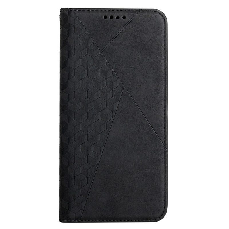 Folio Cover Oppo Find X3 Lite Custodia in pelle Geo Effetto Pelle