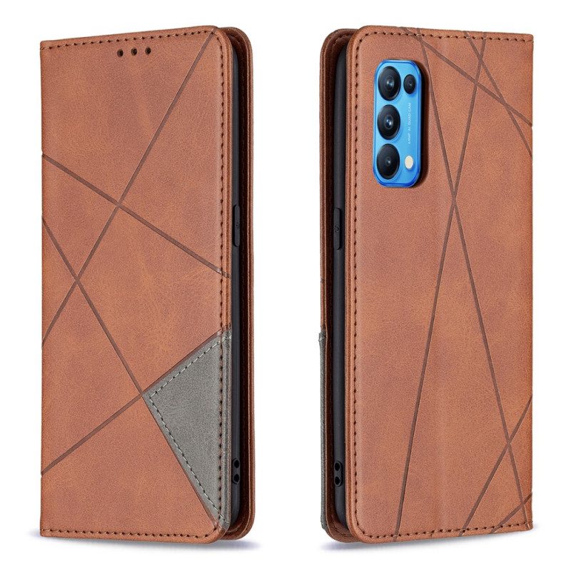 Folio Cover Oppo Find X3 Lite Custodia in pelle Stile D'artista