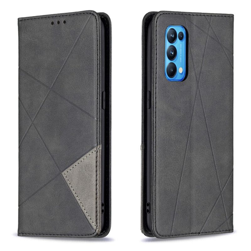 Folio Cover Oppo Find X3 Lite Custodia in pelle Stile D'artista