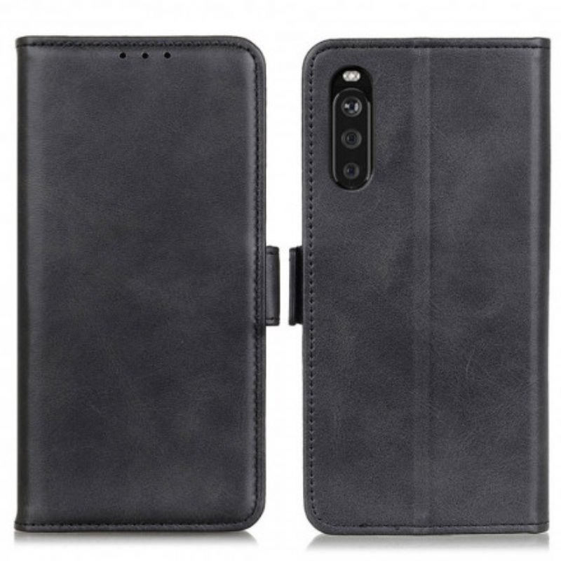 Custodia in pelle Sony Xperia 5 III Folio Cover Doppio Lembo