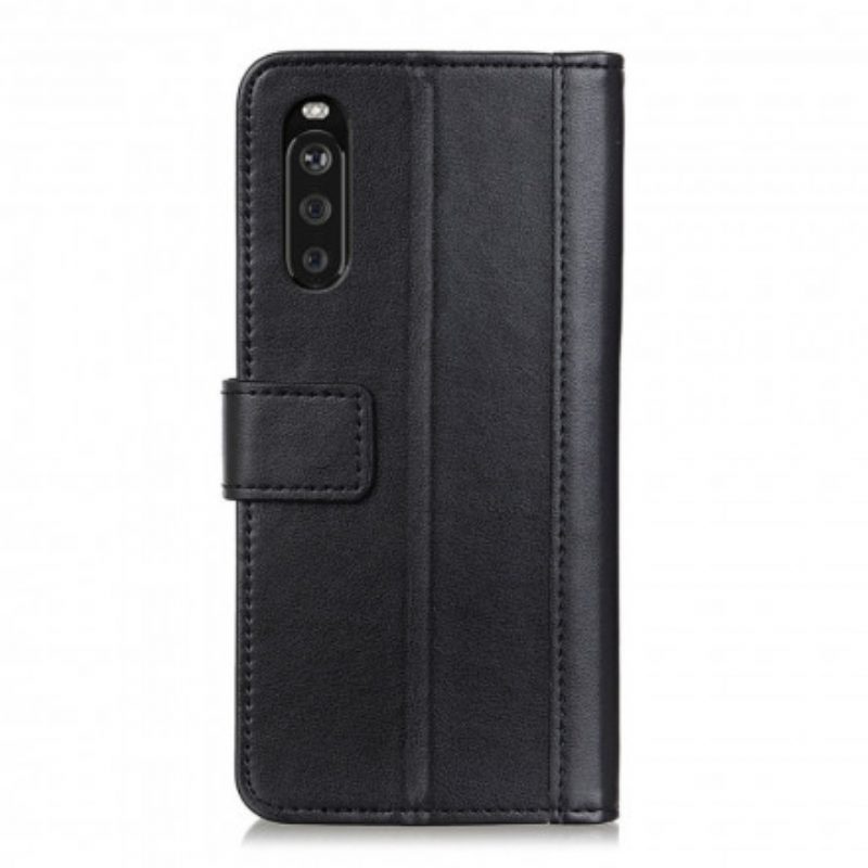 Custodia in pelle Sony Xperia 5 III Stile Classico In Pelle