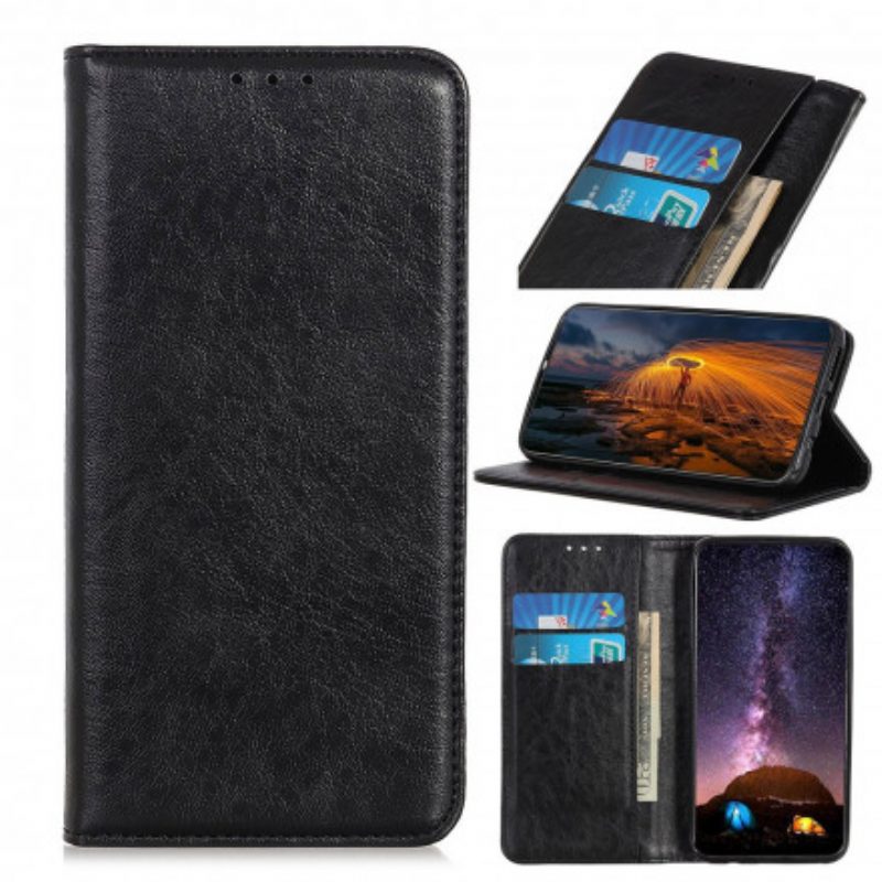 Folio Cover Sony Xperia 5 III Custodia in pelle Crosta Di Pelle Testurizzata