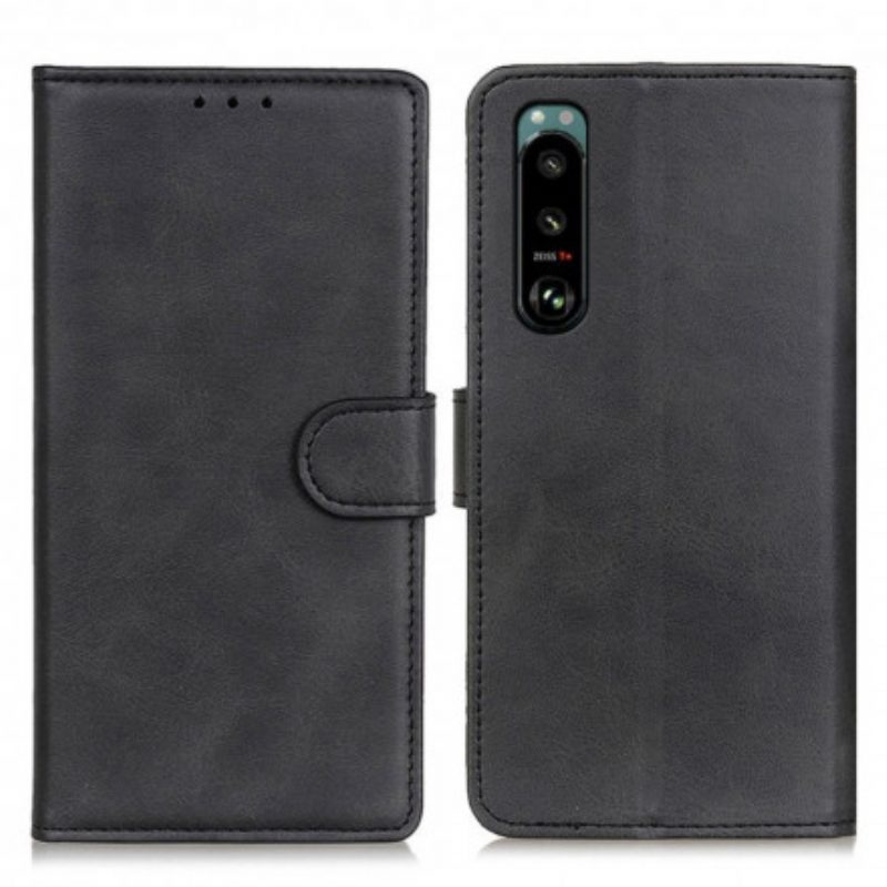 Folio Cover Sony Xperia 5 III Effetto Pelle Opaca