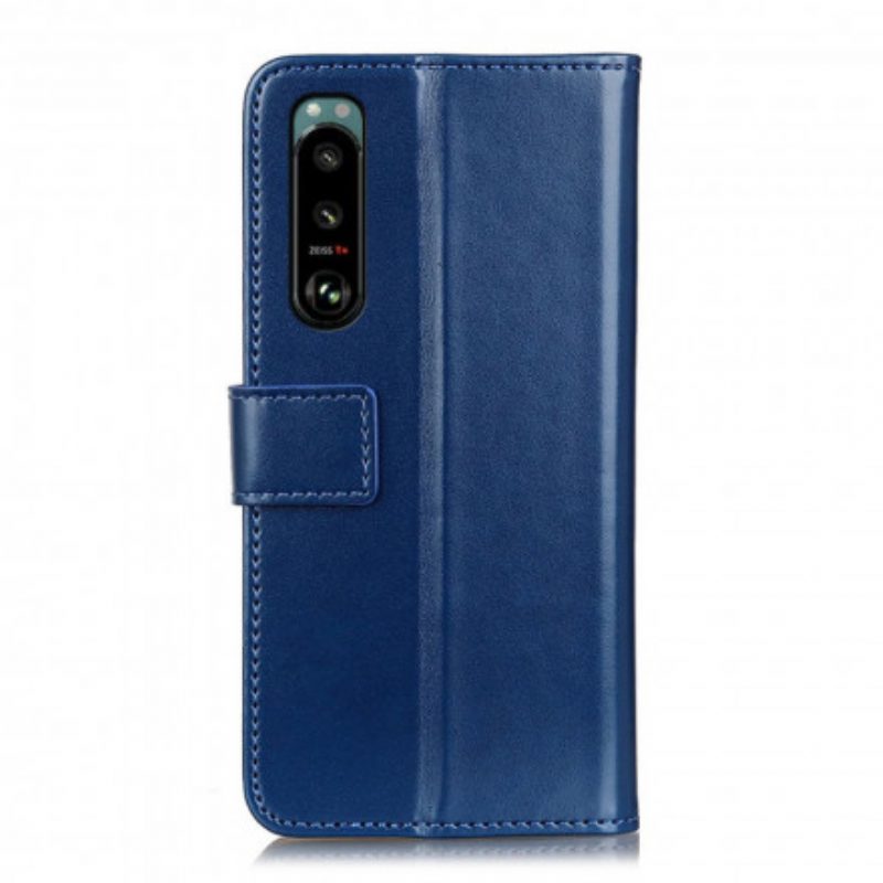 Folio Cover Sony Xperia 5 III Effetto Pelle Tricolore