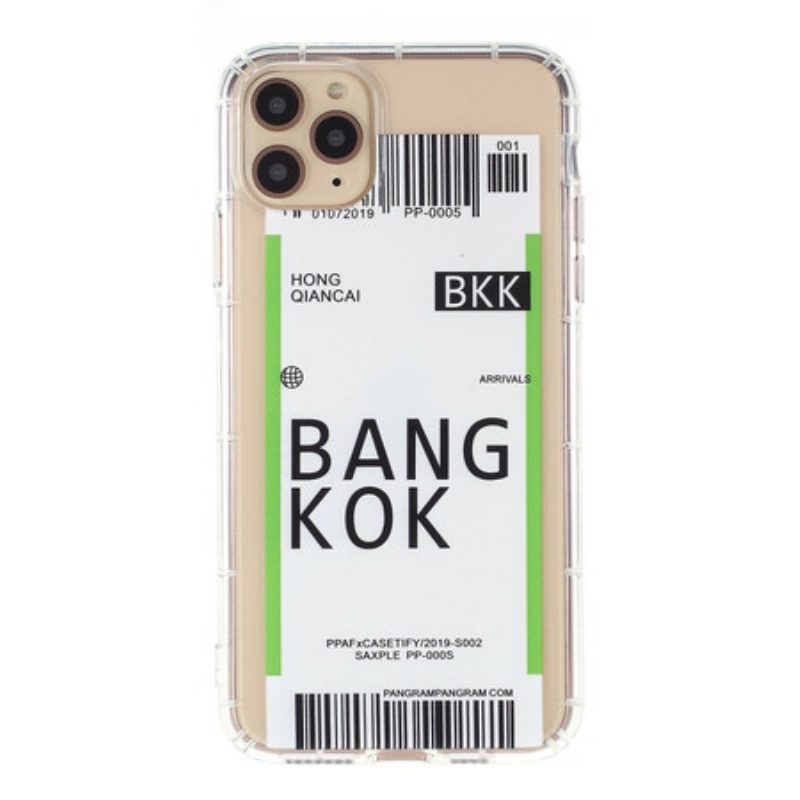 Cover iPhone 12 / 12 Pro Carta D'imbarco Per Bangkok