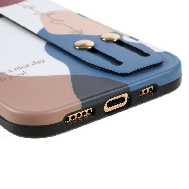 Cover iPhone 12 / 12 Pro Con Cinturino Di Supporto Multicolore