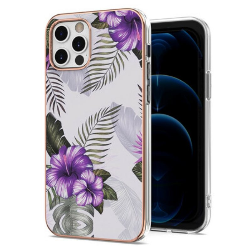 Cover iPhone 12 / 12 Pro Fiori Viola