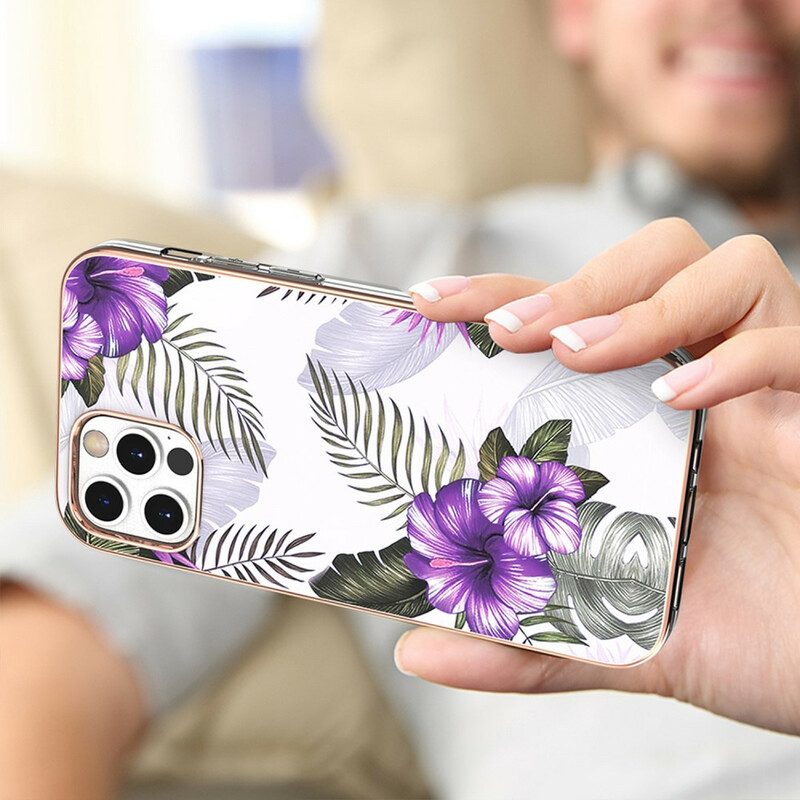 Cover iPhone 12 / 12 Pro Fiori Viola