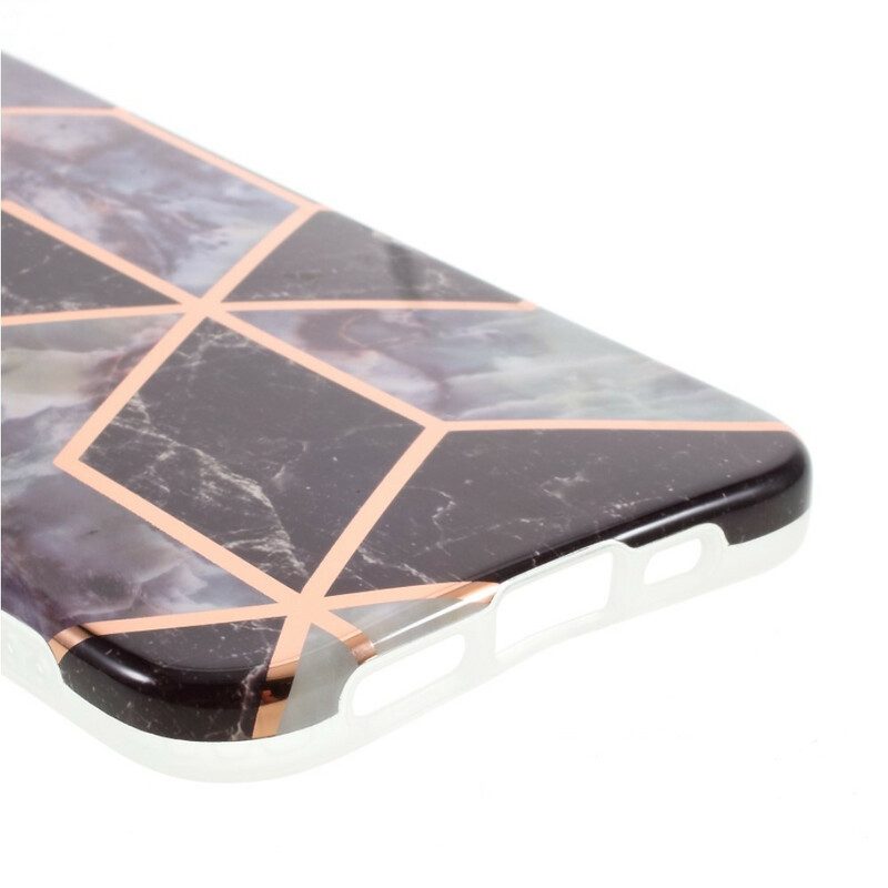 Cover iPhone 12 / 12 Pro Geometria Del Marmo Siliconico