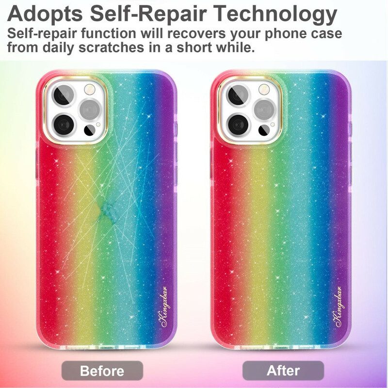 Cover iPhone 12 / 12 Pro Kingxbar Paillettes Multicolori