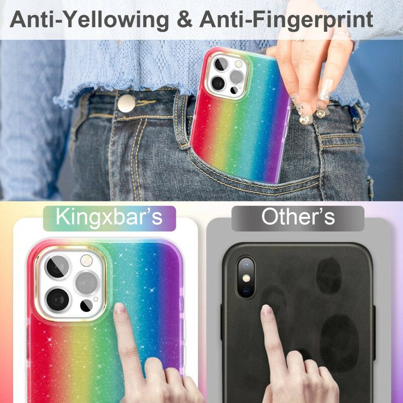 Cover iPhone 12 / 12 Pro Kingxbar Paillettes Multicolori