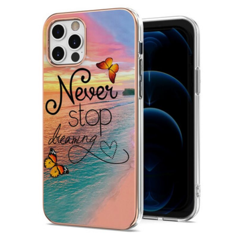 Cover iPhone 12 / 12 Pro Non Smettere Mai Di Sognare Le Farfalle