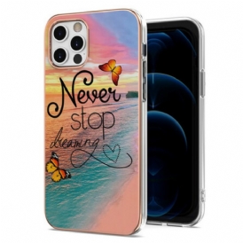 Cover iPhone 12 / 12 Pro Non Smettere Mai Di Sognare Le Farfalle