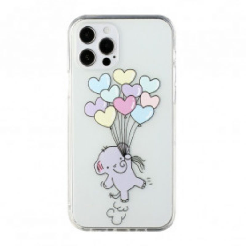 Cover iPhone 12 / 12 Pro Palloncini Elefante