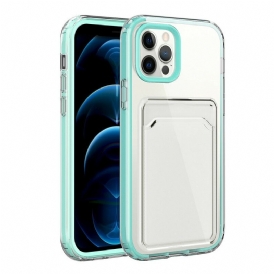 Cover iPhone 12 / 12 Pro Portacarte Ibrido Trasparente