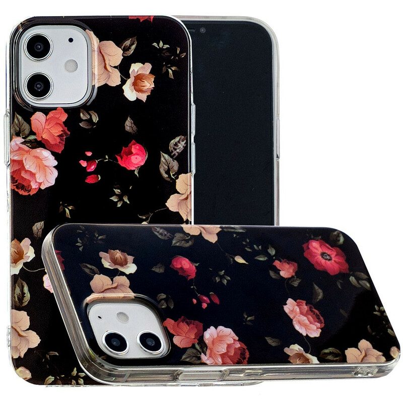 Cover iPhone 12 / 12 Pro Serie Floreale Fluorescente