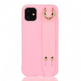 Cover iPhone 12 / 12 Pro Silicone Con Cinturino Di Supporto