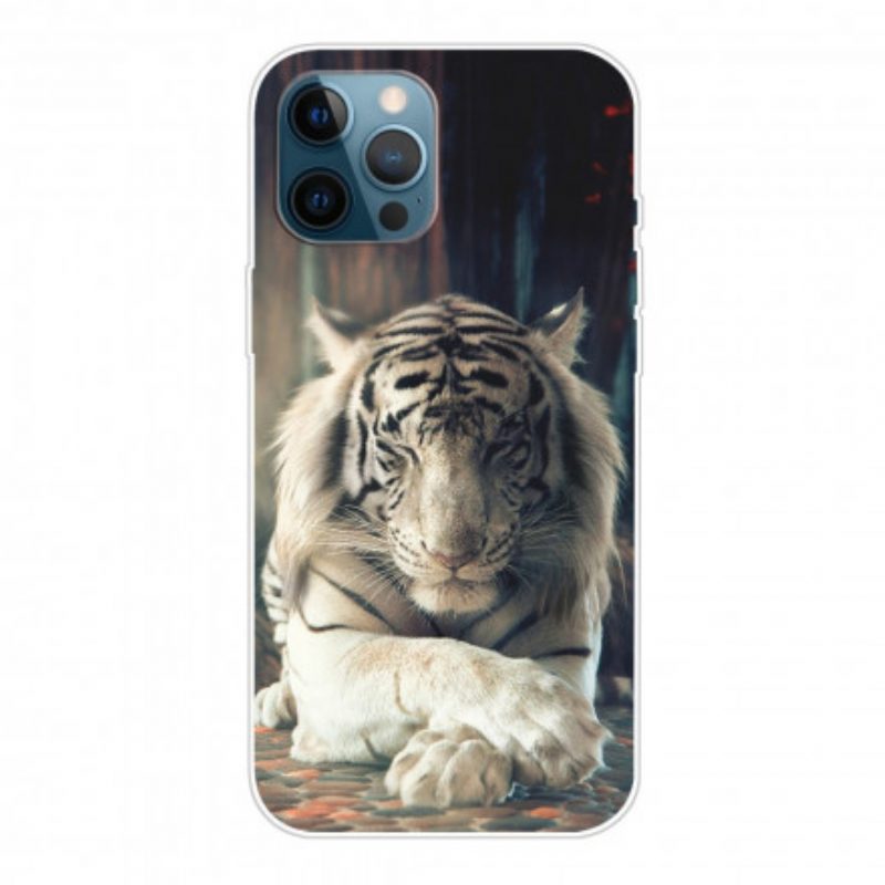 Cover iPhone 12 / 12 Pro Tigre Flessibile