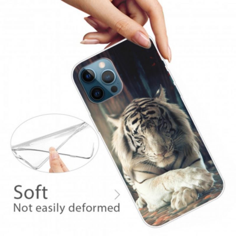 Cover iPhone 12 / 12 Pro Tigre Flessibile