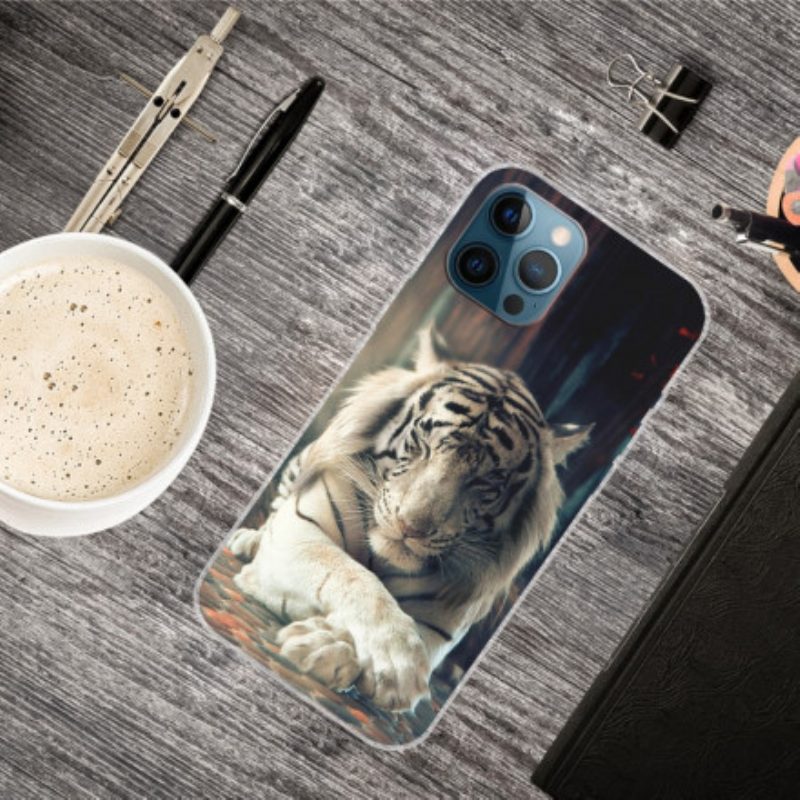 Cover iPhone 12 / 12 Pro Tigre Flessibile