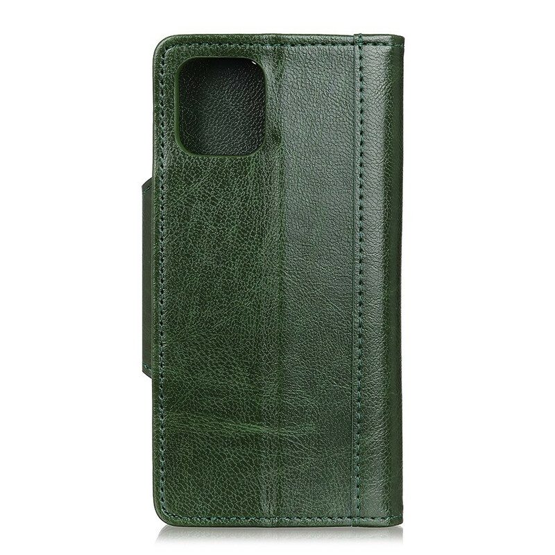 Custodia in pelle iPhone 12 / 12 Pro Chiusura Elegance In Ecopelle