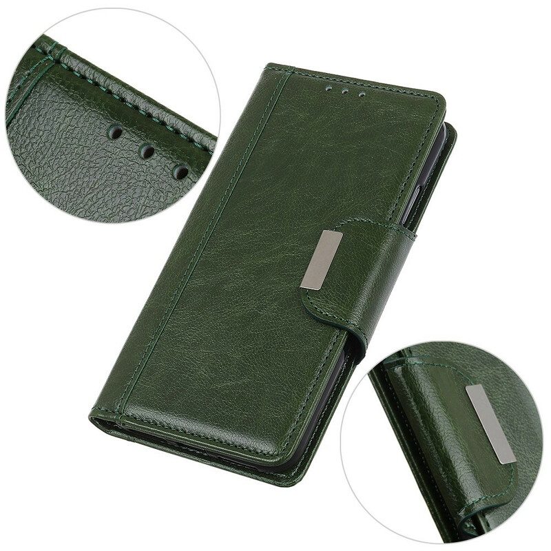 Custodia in pelle iPhone 12 / 12 Pro Chiusura Elegance In Ecopelle