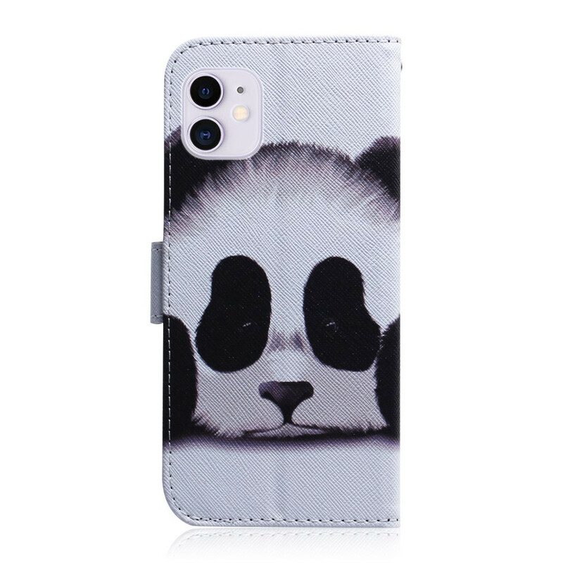 Custodia in pelle iPhone 12 / 12 Pro Faccia Da Panda