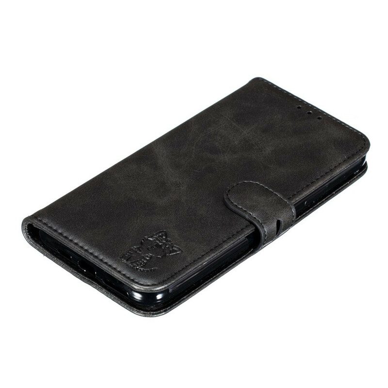 Custodia in pelle iPhone 12 / 12 Pro Gattino