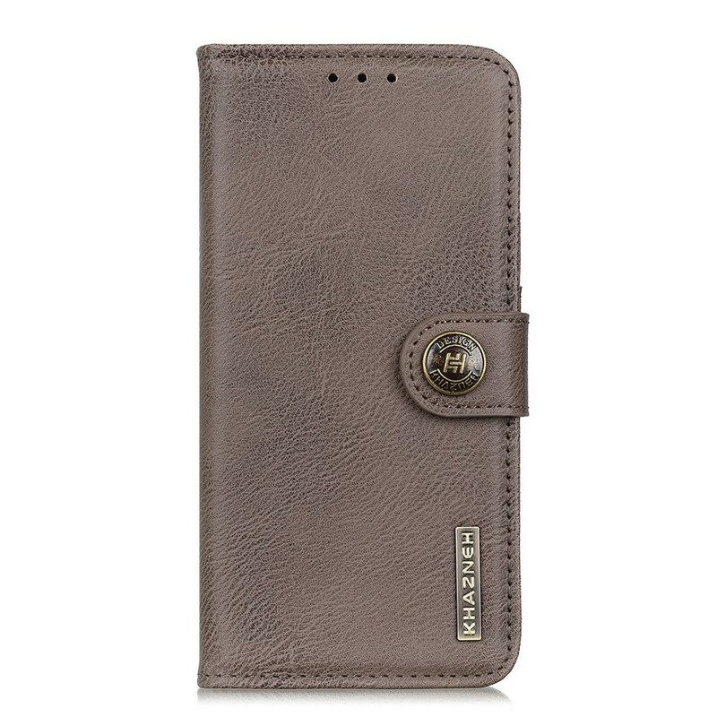 Custodia in pelle iPhone 12 / 12 Pro Similpelle Khazneh