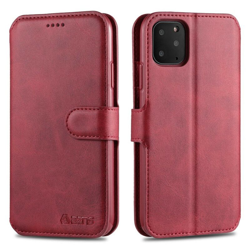 Folio Cover iPhone 12 / 12 Pro Azns Effetto Pelle