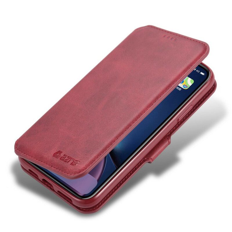 Folio Cover iPhone 12 / 12 Pro Azns Effetto Pelle