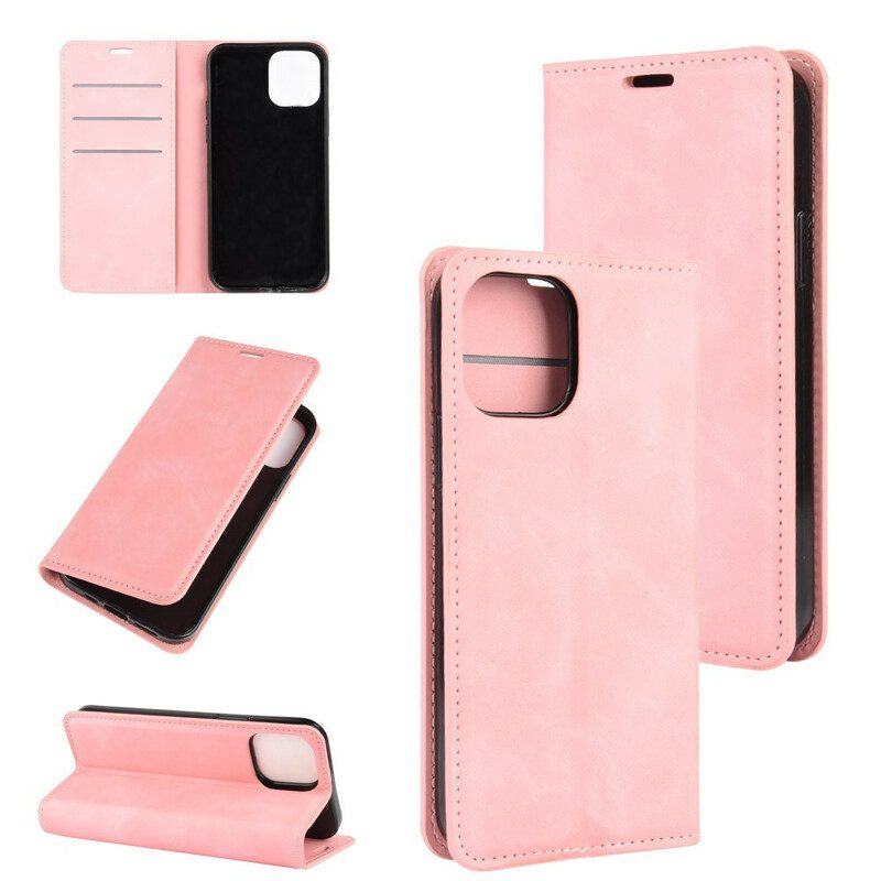 Folio Cover iPhone 12 / 12 Pro Custodia in pelle Effetto Pelle Morbida