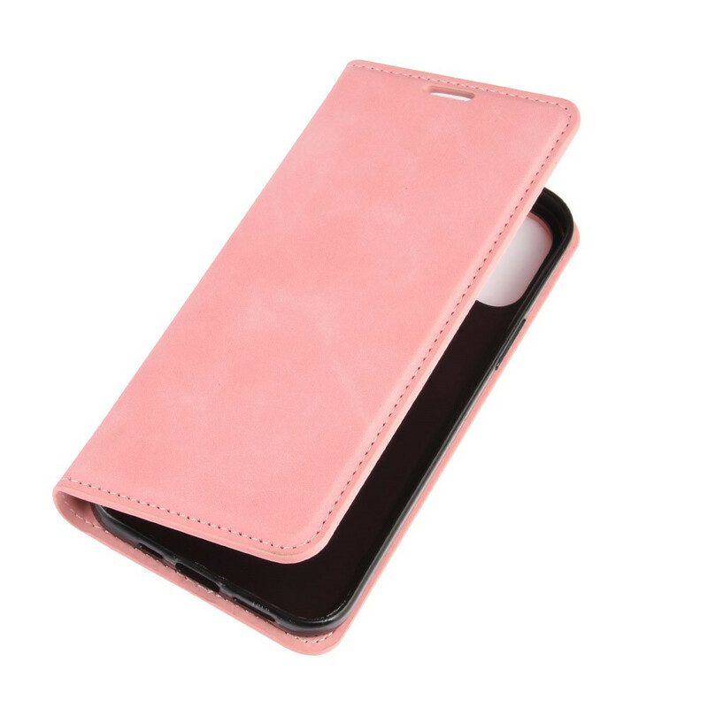 Folio Cover iPhone 12 / 12 Pro Custodia in pelle Effetto Pelle Morbida