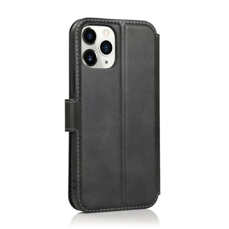 Folio Cover iPhone 12 / 12 Pro Stile Retrò In Pelle