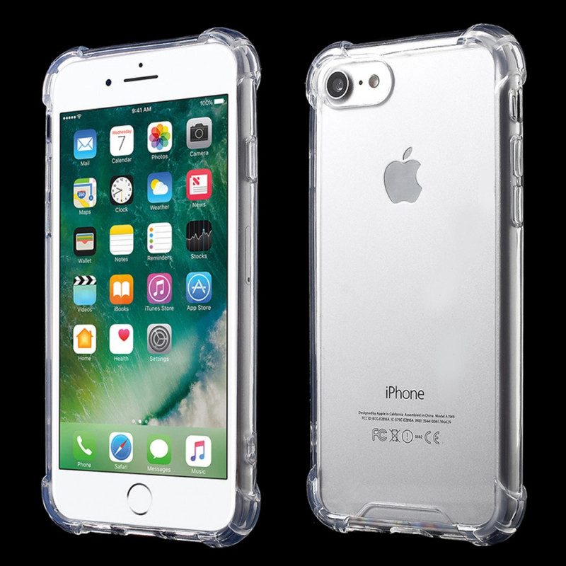 Cover iPhone SE 3 / SE 2 / 8 / 7 Angoli Rinforzati Cristallini Trasparenti