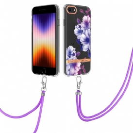 Cover iPhone SE 3 / SE 2 / 8 / 7 Con Cordoncino Di Fiori