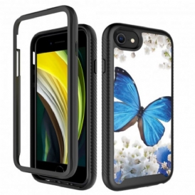 Cover iPhone SE 3 / SE 2 / 8 / 7 Farfalle A Doppia Protezione