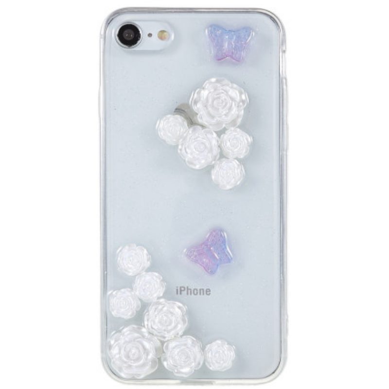 Cover iPhone SE 3 / SE 2 / 8 / 7 Fiori 3d