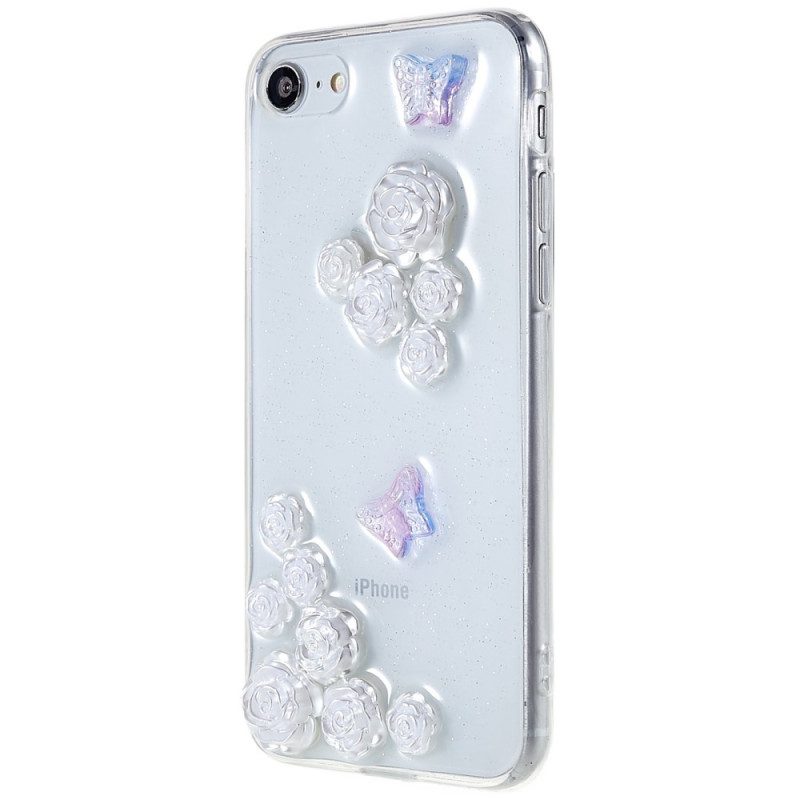 Cover iPhone SE 3 / SE 2 / 8 / 7 Fiori 3d