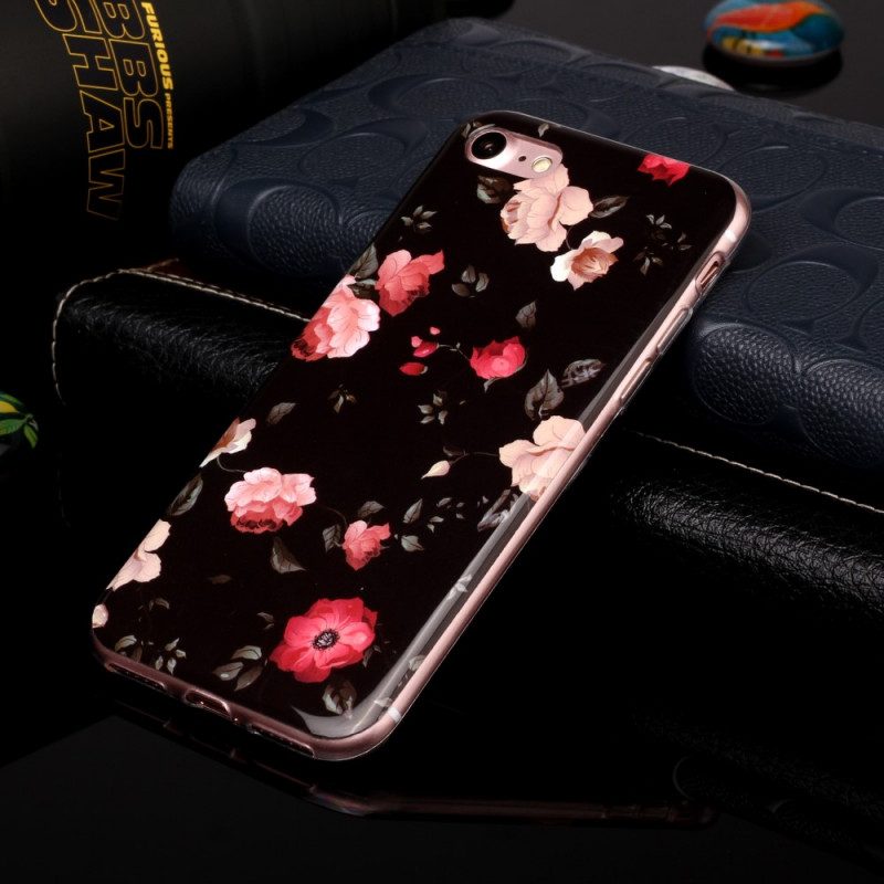 Cover iPhone SE 3 / SE 2 / 8 / 7 Fiori Fluorescenti