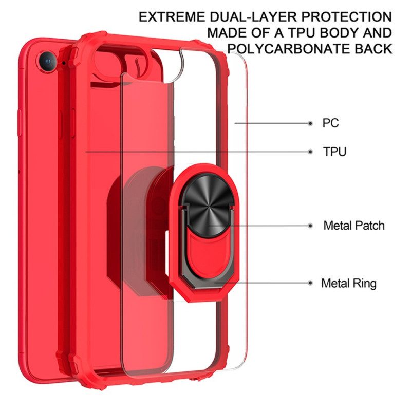 Cover iPhone SE 3 / SE 2 / 8 / 7 Supporto Per Anello Colorato