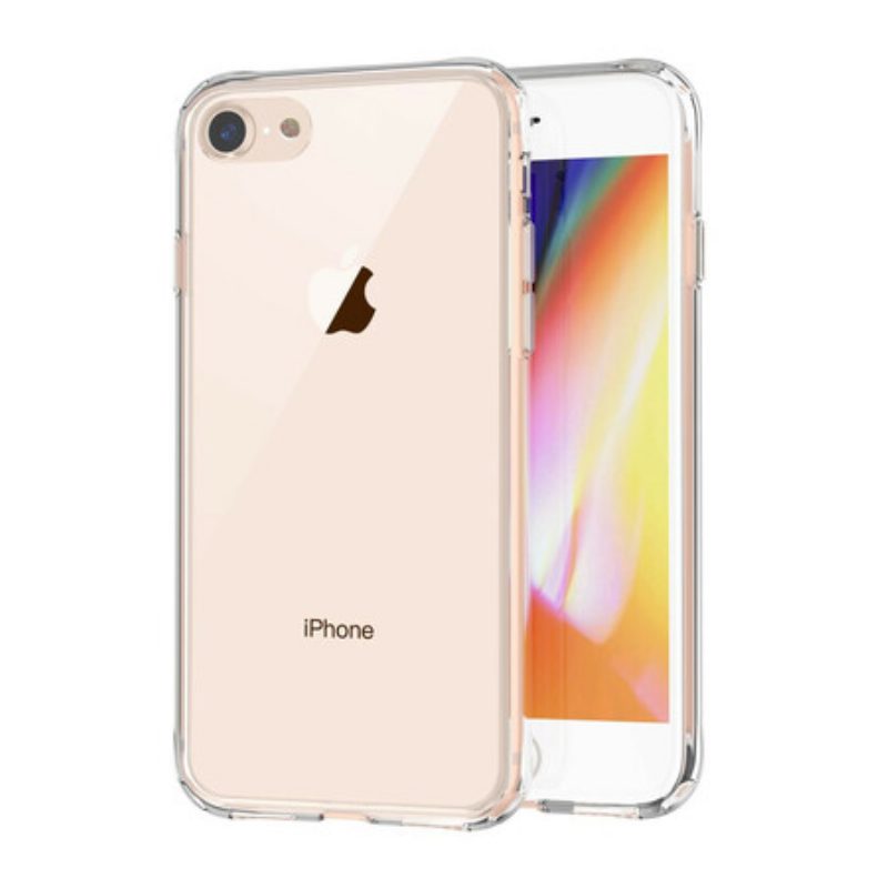 Cover iPhone SE 3 / SE 2 / 8 / 7 Vetro Leeu Trasparente E Acrilico