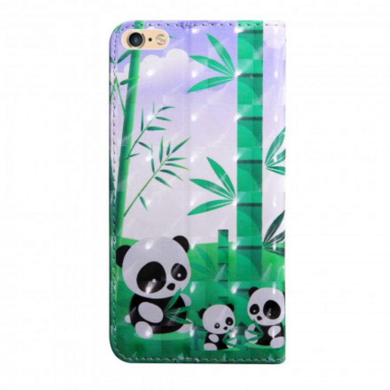 Custodia in pelle iPhone SE 3 / SE 2 / 8 / 7 Maman Octave E Anne I Panda