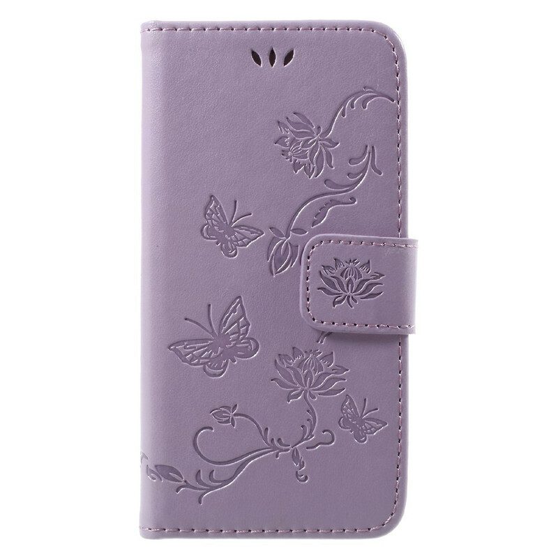 Custodia in pelle iPhone SE 3 / SE 2 / 8 / 7 Strappy Floreale