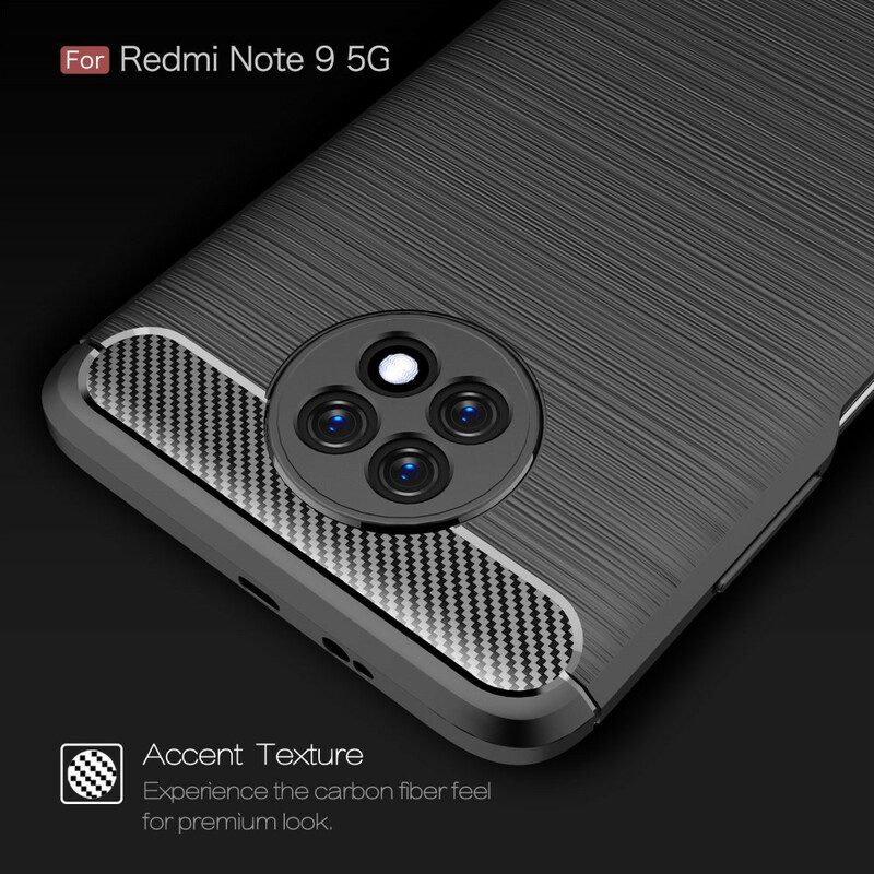 Cover Xiaomi Redmi Note 9 5G Fibra Di Carbonio Spazzolata