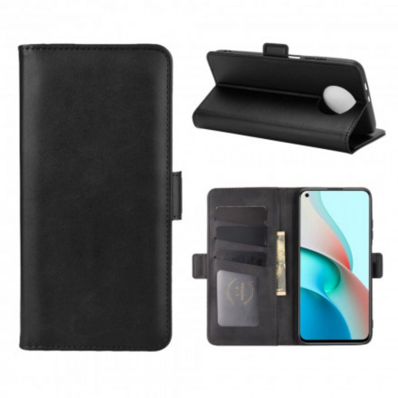 Custodia in pelle Xiaomi Redmi Note 9 5G Folio Cover Doppio Lembo