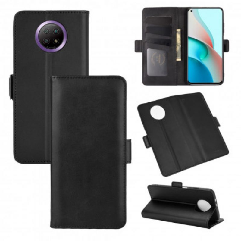 Custodia in pelle Xiaomi Redmi Note 9 5G Folio Cover Doppio Lembo