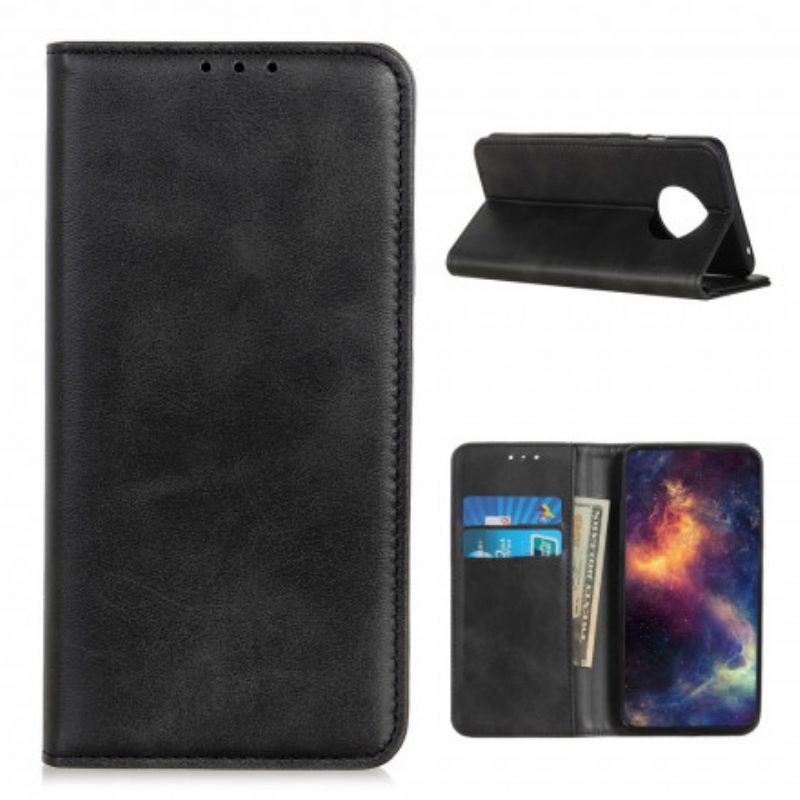 Folio Cover Xiaomi Redmi Note 9 5G Custodia in pelle Pelle Crosta Eleganza