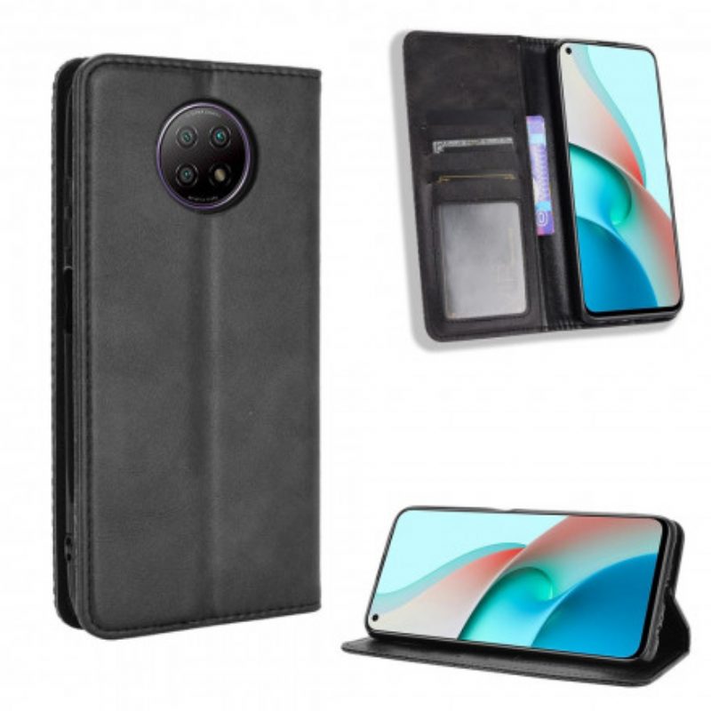 Folio Cover Xiaomi Redmi Note 9 5G Custodia in pelle Effetto Pelle Stilizzata