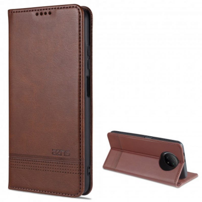 Folio Cover Xiaomi Redmi Note 9 5G Custodia in pelle Stile In Pelle Azns